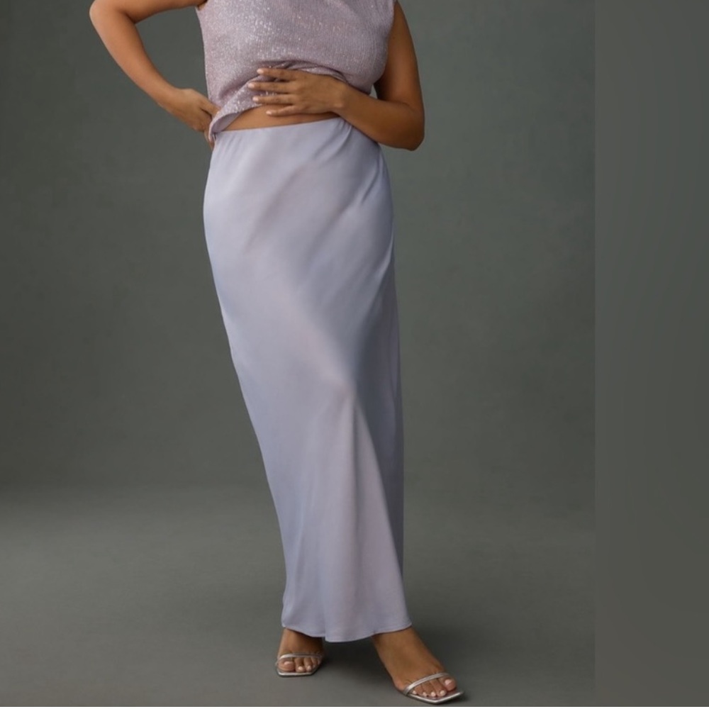 DONATING 7/8. MOVING SALE. Anthropologie | tilda maxi slip iris blue